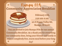 Nampa FFA Breakfast Invite